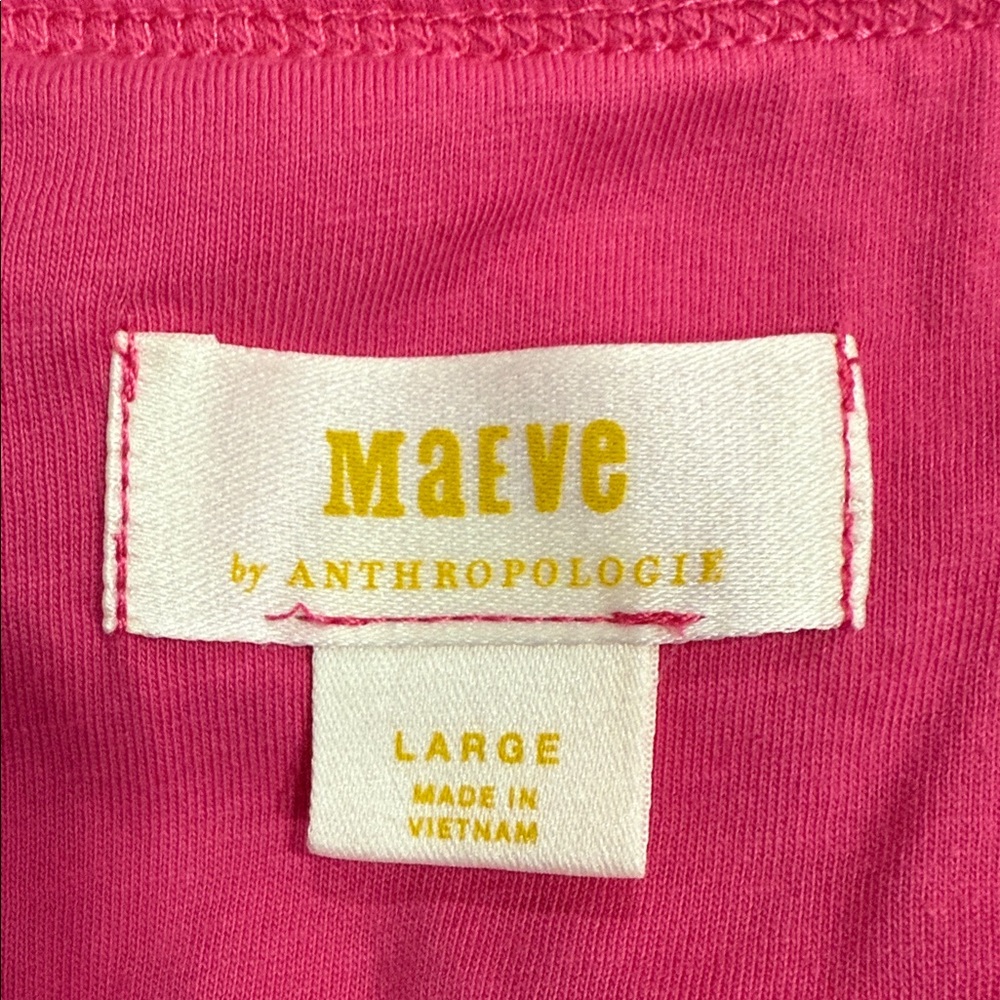 Maeve Anthropologie Sweatshirt SZ Large Twist-Front Crewneck Pink‎ OB1628935 - Picture 5 of 7